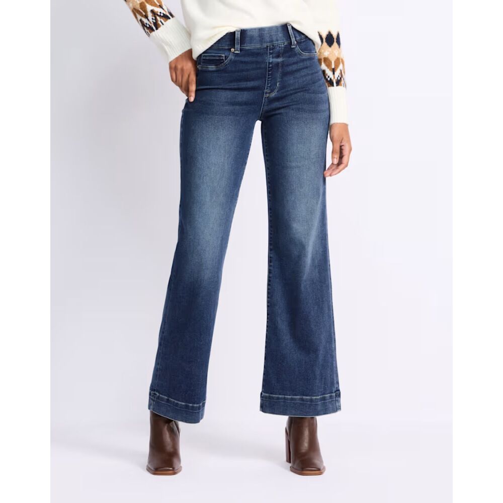 NWT Cosmic Blue Love Desiree Pull On Wide Leg Jean US 29 P